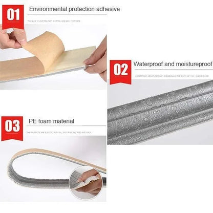 Eco-Friendly Self-Adhesive 3D Wall Trim