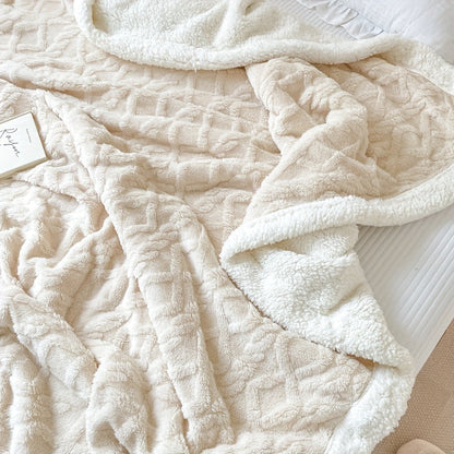 Soft Plush Reversible Fleece Throw Blanket