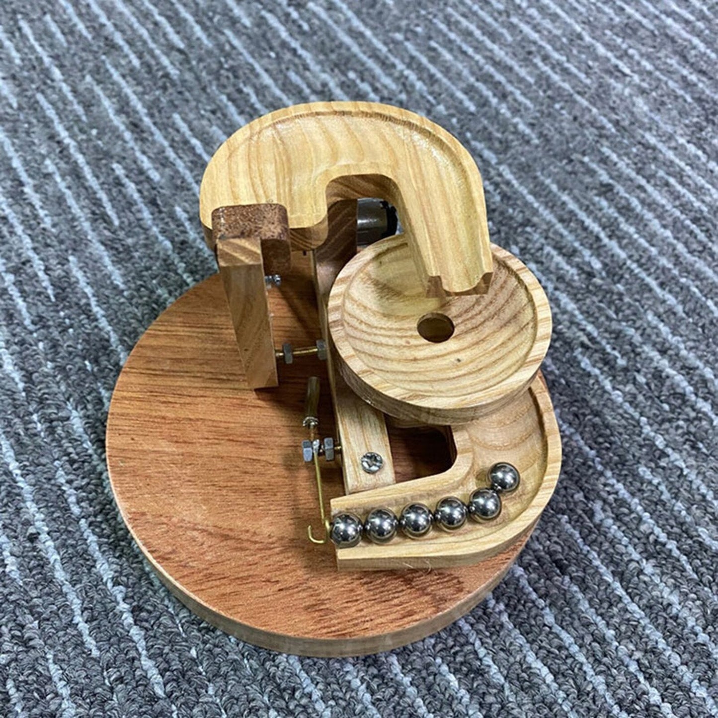 Kinetic Wooden Marble Run Toy