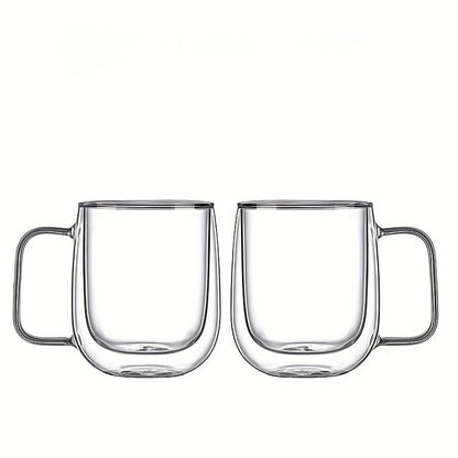 Insulated Double Layer Glass Coffee Mug - Cofik
