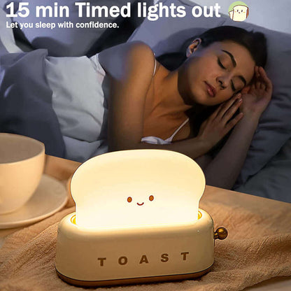 Colorful LED Night Light USB Toast Lamp for Kids Bedroom