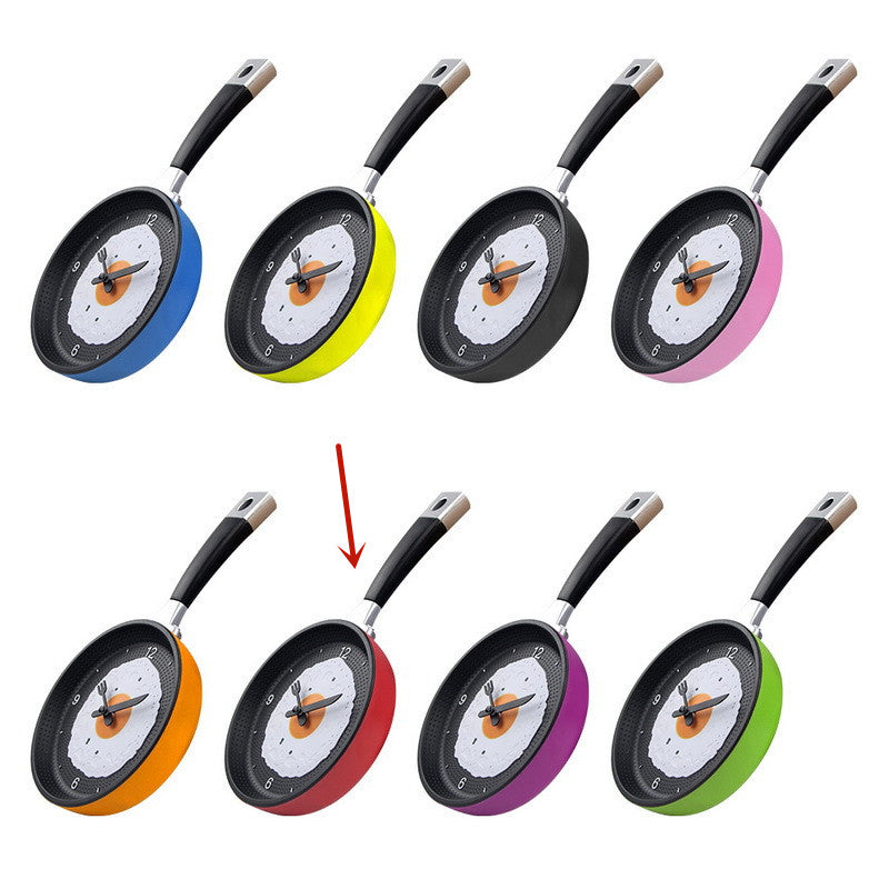 Quiet Kitchen Wall Clock Silent Fried Egg Design