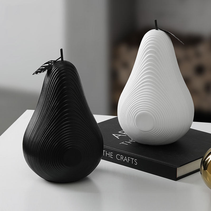 Realistic Fruit Apple & Pear Decor Sculpture