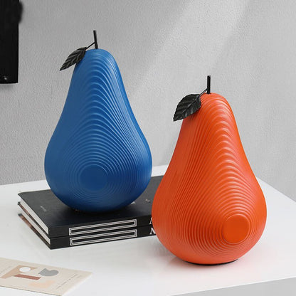 Realistic Fruit Apple & Pear Decor Sculpture