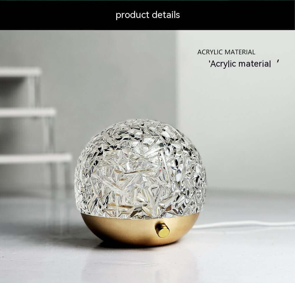 Colorful LED Night Light Crystal Table Lamp