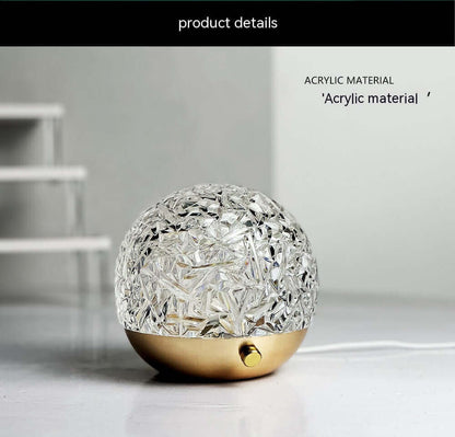Colorful LED Night Light Crystal Table Lamp
