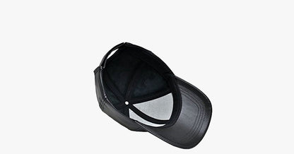 Classic Fitted Leather Baseball Hat