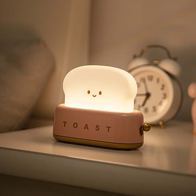 Colorful LED Night Light USB Toast Lamp for Kids Bedroom