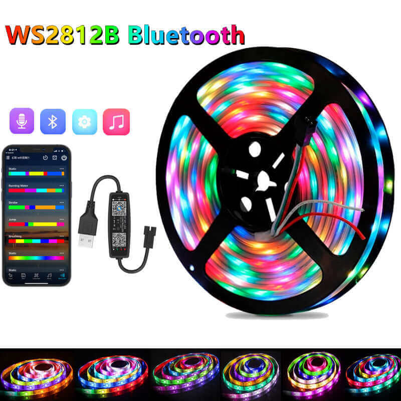 Colorful LED Fountain Water Lamp With 5V Adapter