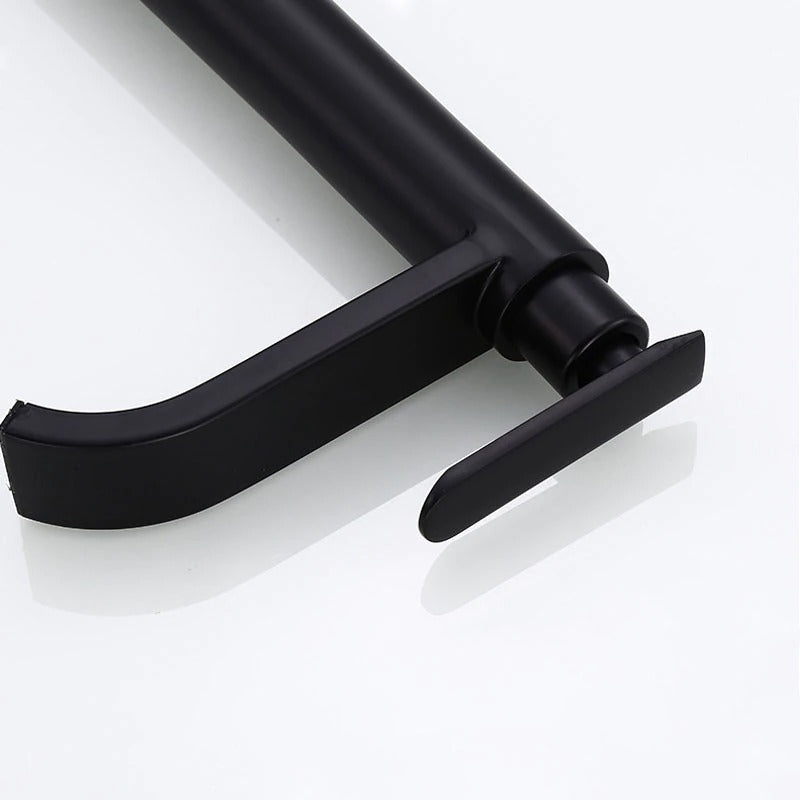 Sleek Black One-Handle Kitchen Faucet