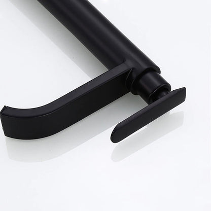 Sleek Black One-Handle Kitchen Faucet
