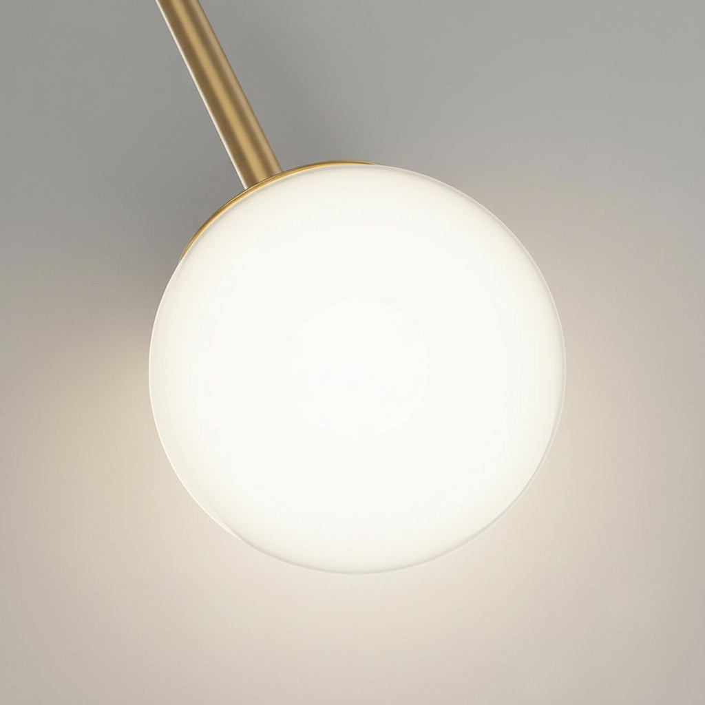 Contemporary 2-Light Gold Wall Lamp