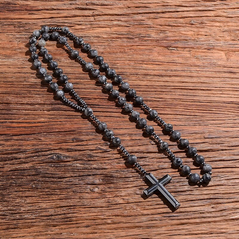 Bohemian Tiger Eye and Lapis Lazuli Men's Necklace