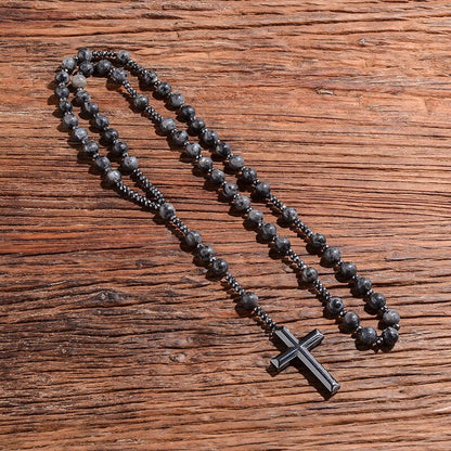 Bohemian Tiger Eye and Lapis Lazuli Men's Necklace