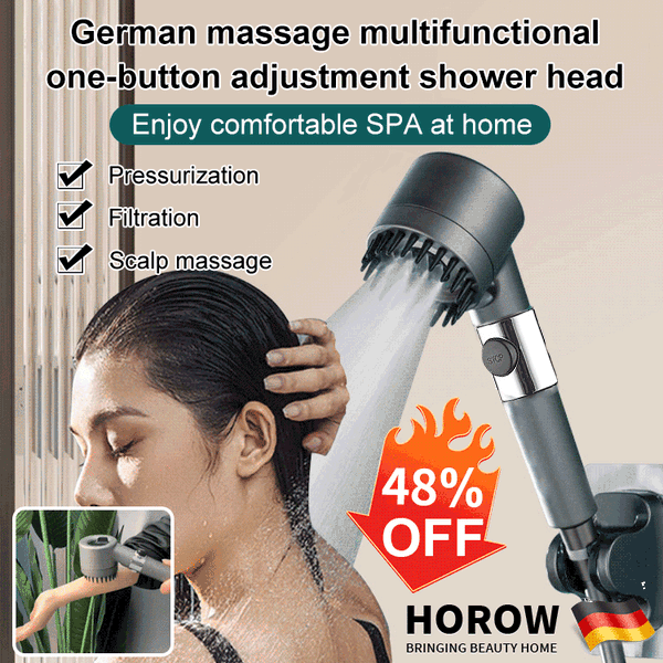 Luxury Shower Head with High Pressure Massage Spray