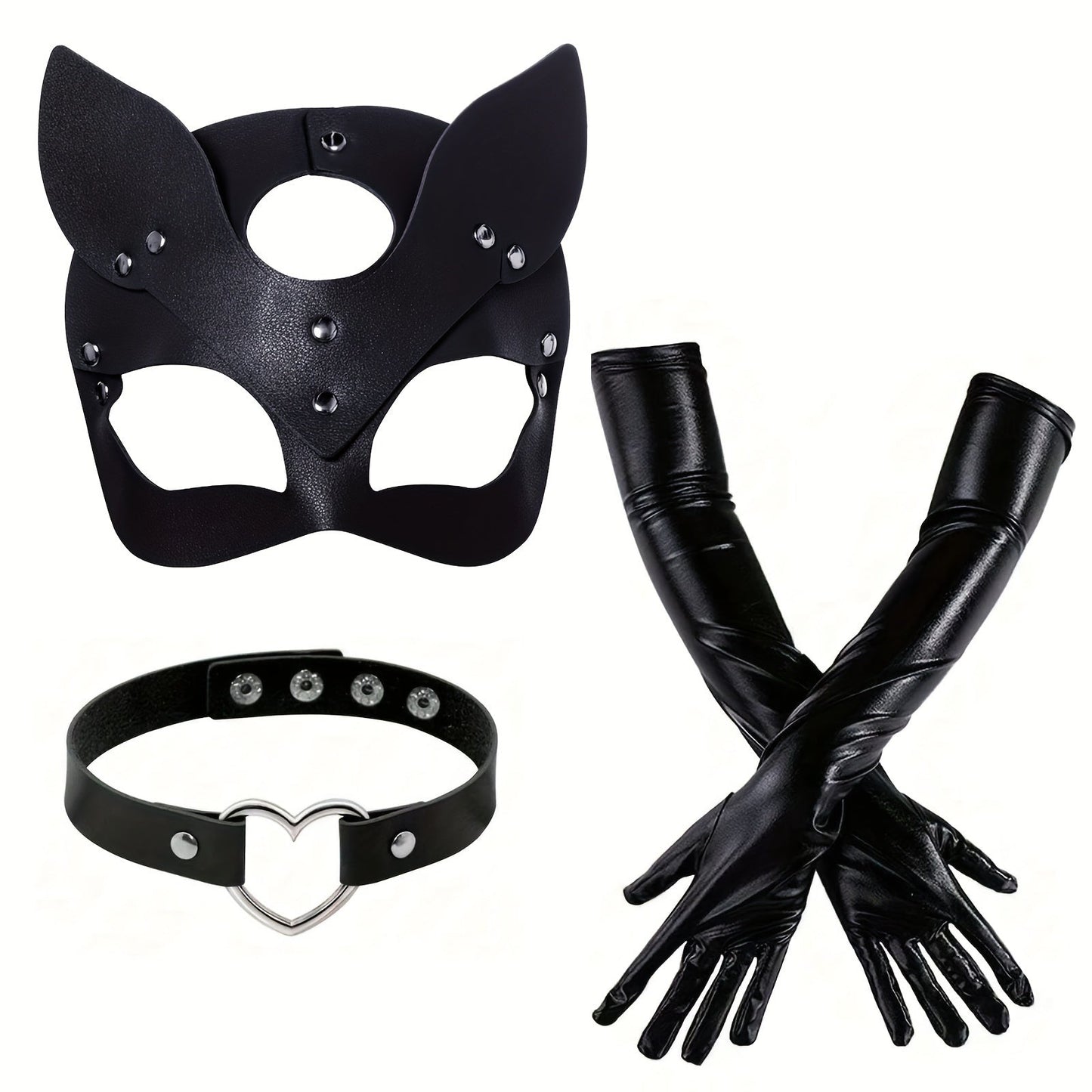 Spooky Cat Mask Gloves for Women - Cofik