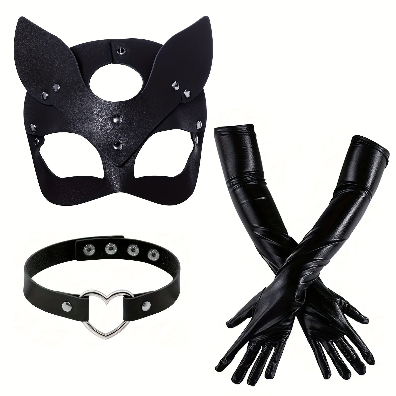 Spooky Cat Mask Gloves for Women - Cofik
