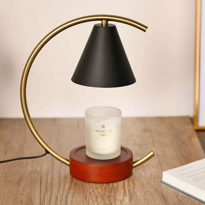 Warm Wooden Table Candle Lamp for Bedroom