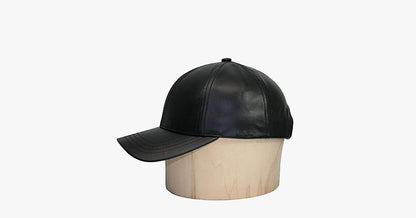 Classic Fitted Leather Baseball Hat