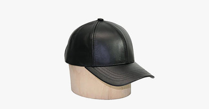Classic Fitted Leather Baseball Hat