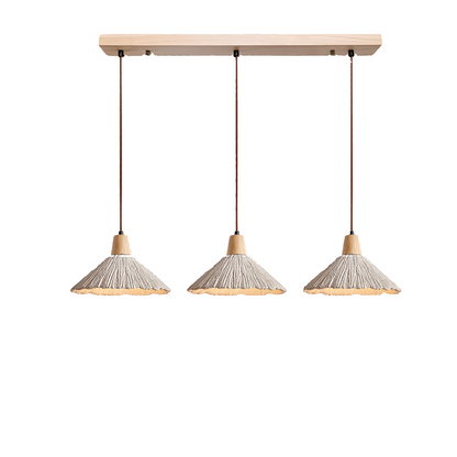 Simple Cream Hanging Pendant Light Fixture