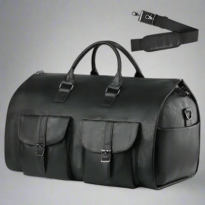 Premium Leather Travel Duffel Luggage Bag - Cofik