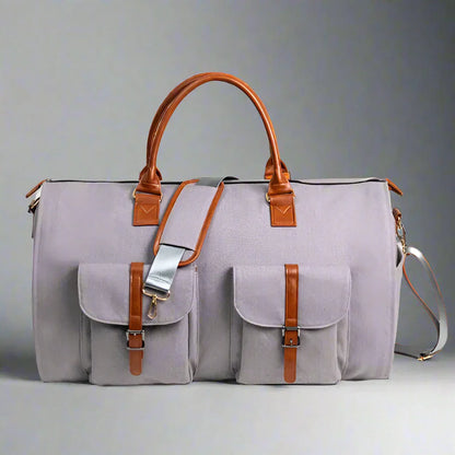 Premium Leather Travel Duffel Luggage Bag