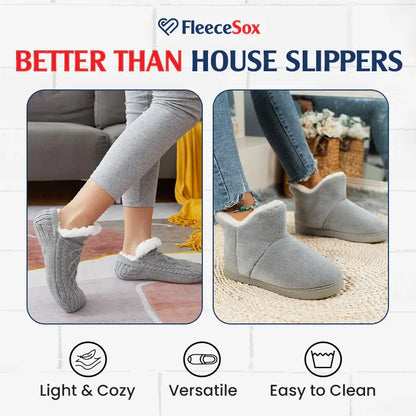 Warm Fleece Cozy Grip Socks Slippers