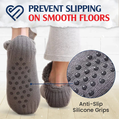 Warm Fleece Cozy Grip Socks Slippers