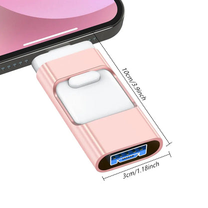 Compact 4-in-1 USB Flash Drive Storage