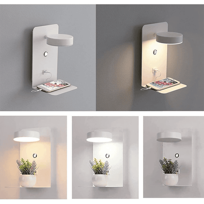 Modern USB Charging Wall Light