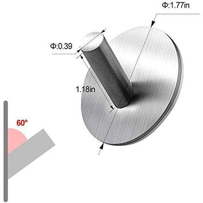 Strong 4-Pack Stainless Steel Heavy Duty Wall Hooks