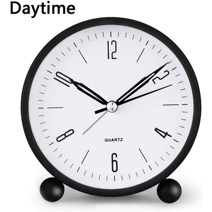 Quiet Small Analog Clock with Nightlight