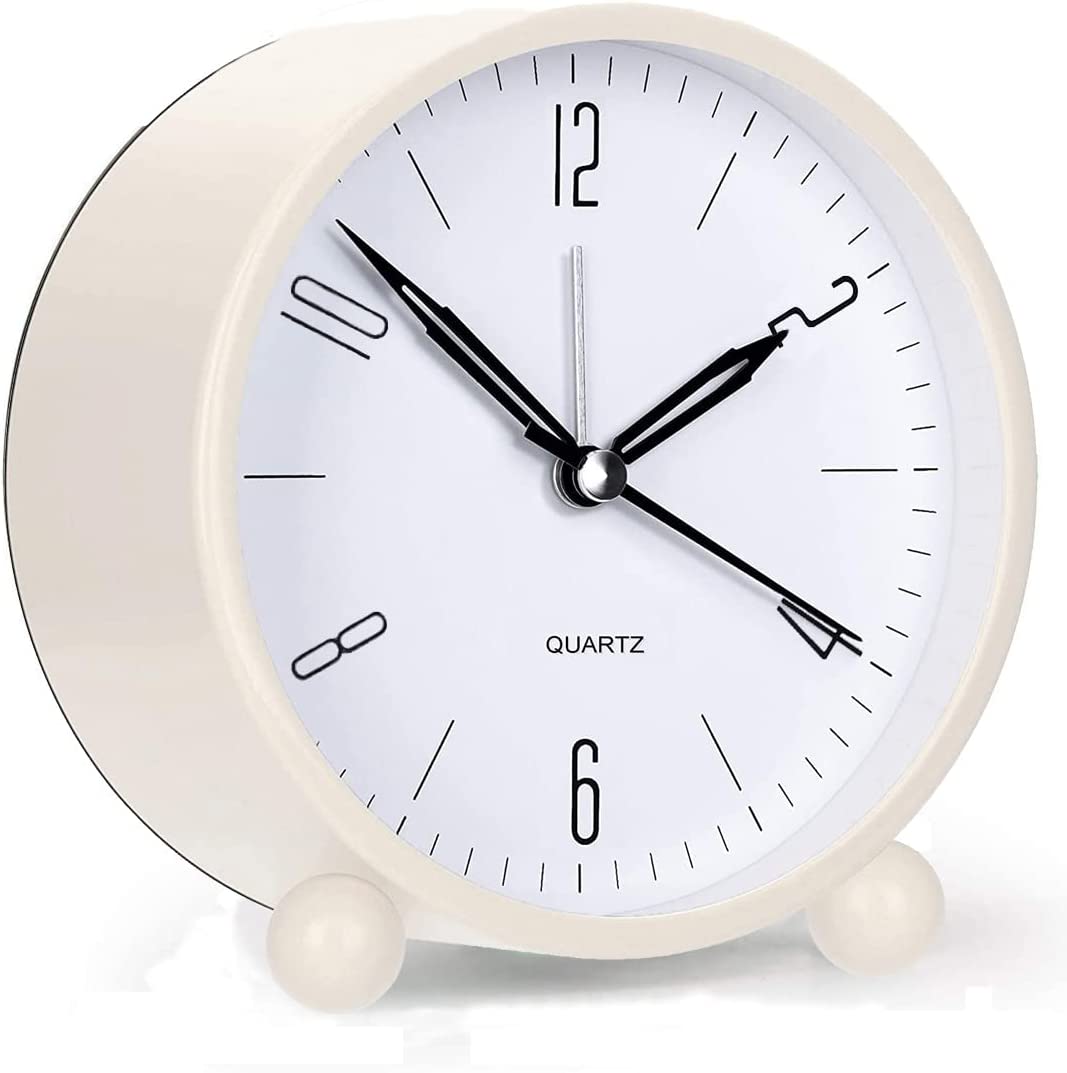 Quiet Small Analog Clock with Nightlight - Cofik