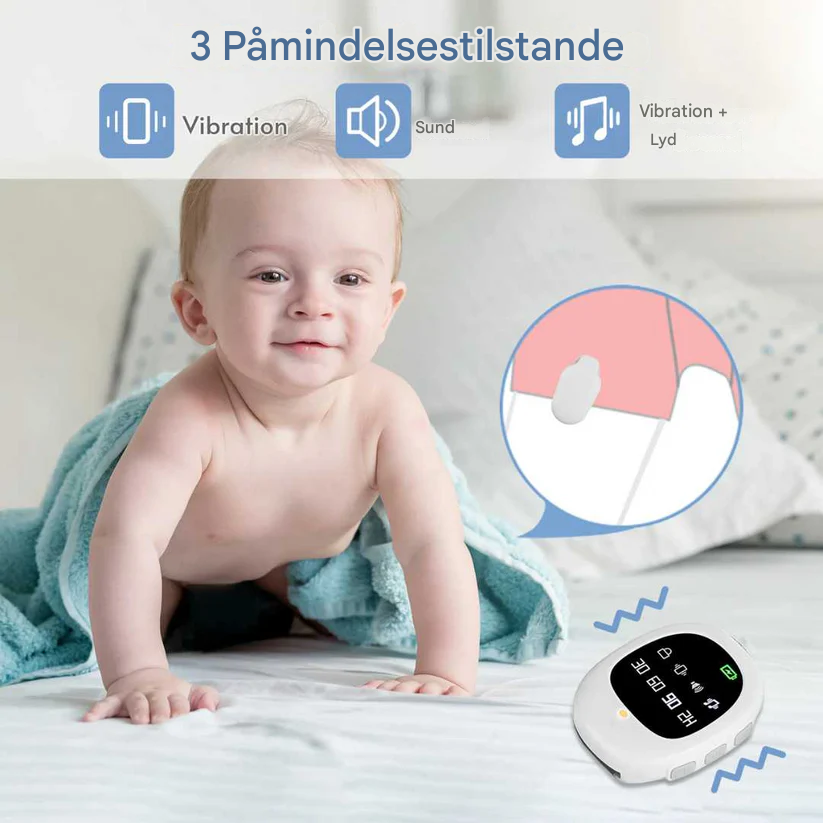 Rechargeable Wireless Bedwetting Alarm with Vibration Alert