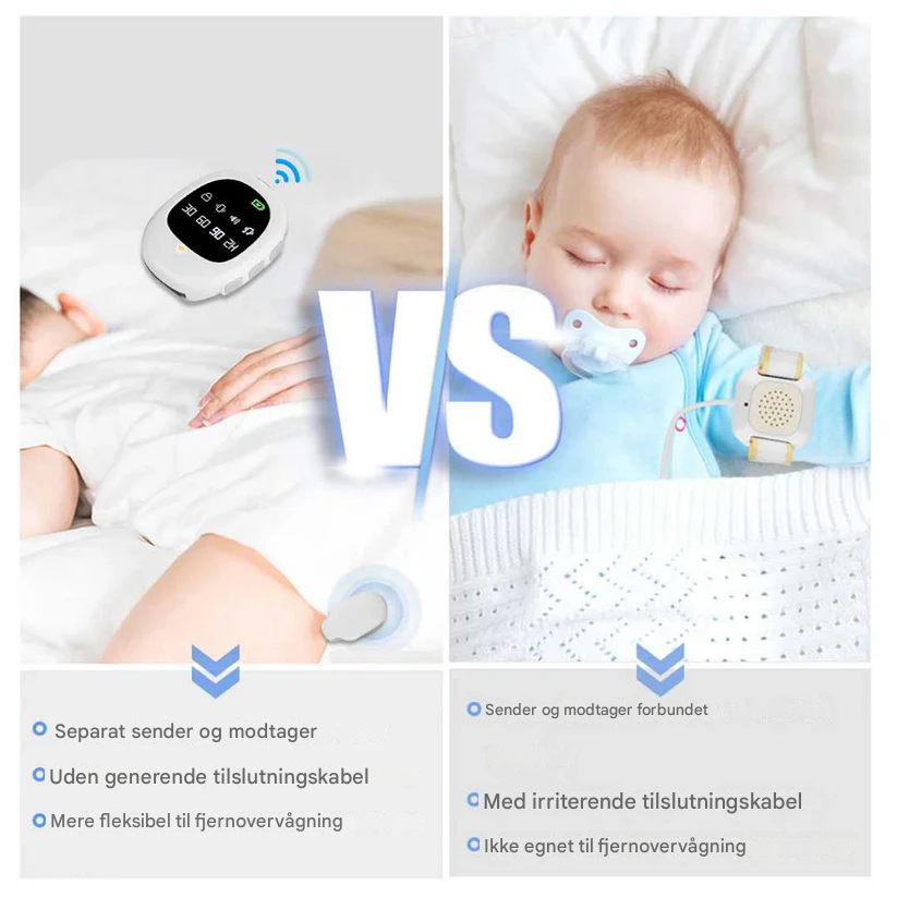 Rechargeable Wireless Bedwetting Alarm with Vibration Alert