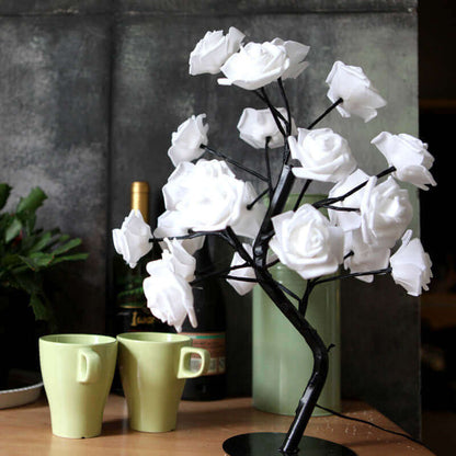 Pretty LED Rose Night Light Table Lamp for Bedroom