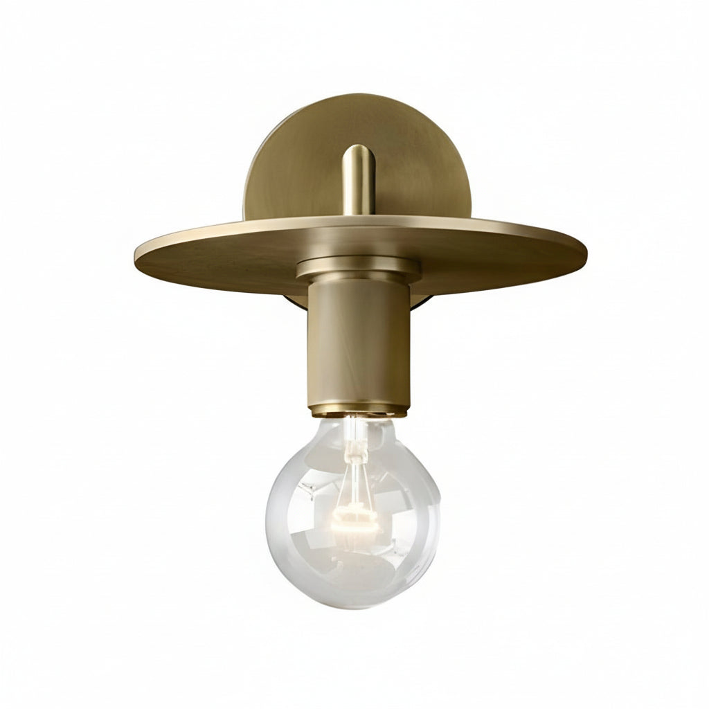 Contemporary Gold Glass LED Wall Light