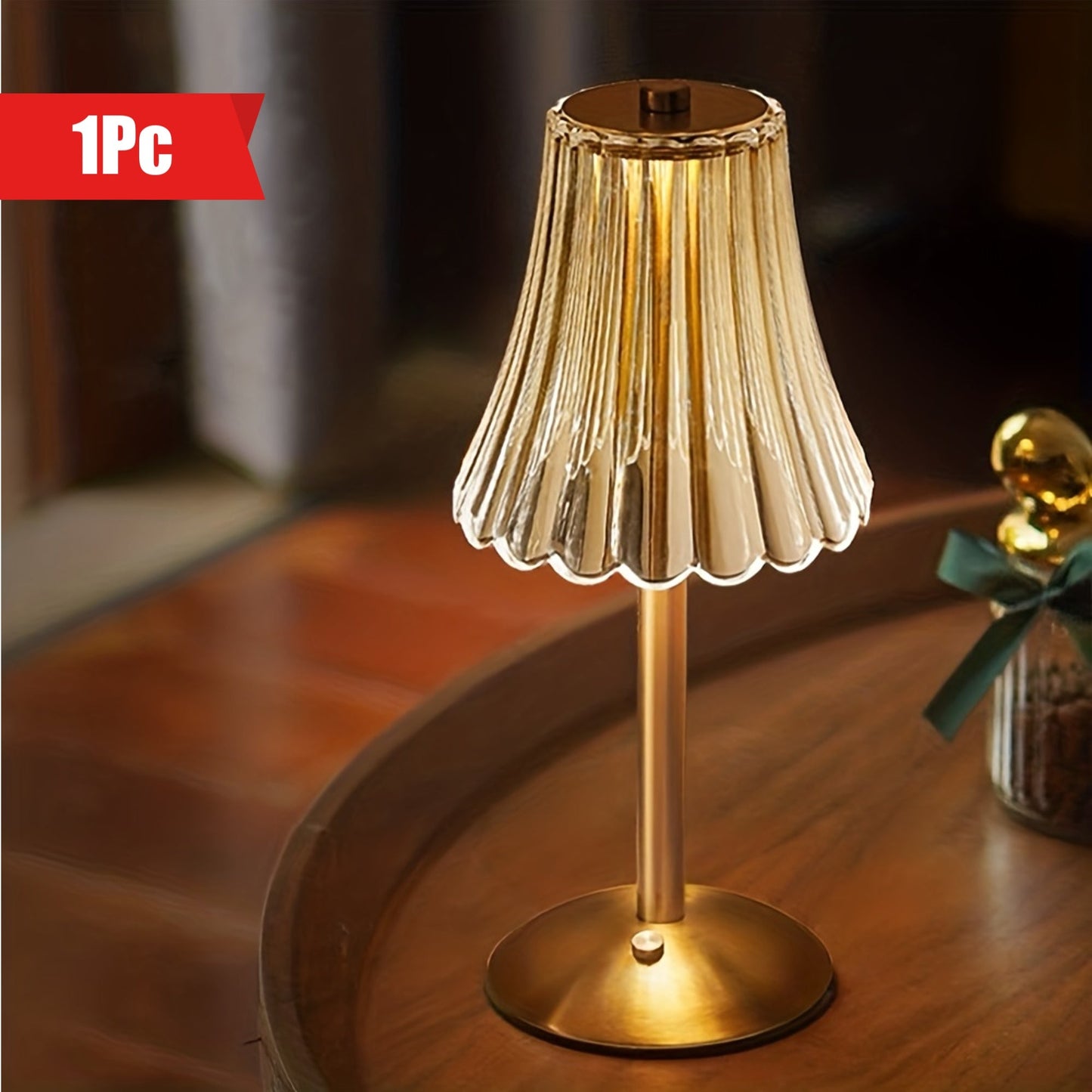 Luxury LED Crystal Desk Lamp with Touch Control