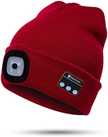 Warm Beanie Hat with Bluetooth Wireless Headphones