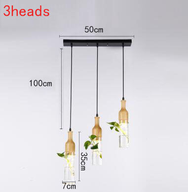 Stylish Wooden LED Hanging Plant Lights