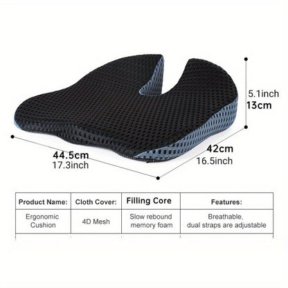 Contoured Car Seat Cushion with Memory Foam