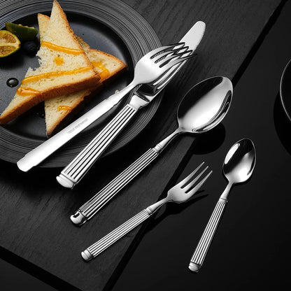 Luxury Gold Tone Stainless Steel Dining Cutlery Set