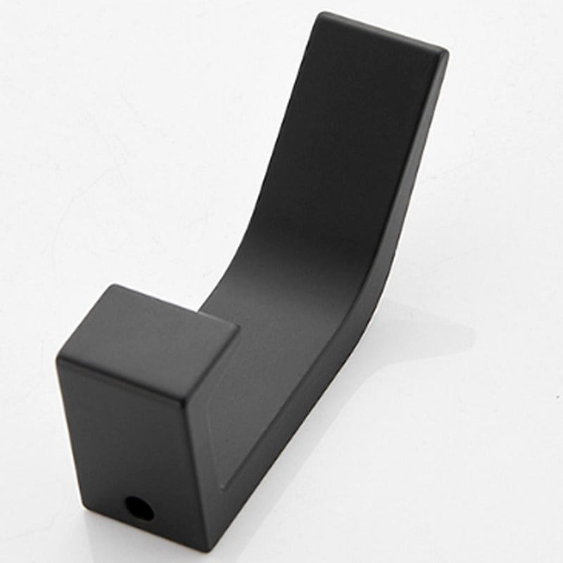 Strong Metal Wall Hooks - Sleek Black and White Set