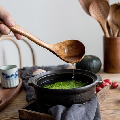 Natural Wooden Kitchen Tool Set