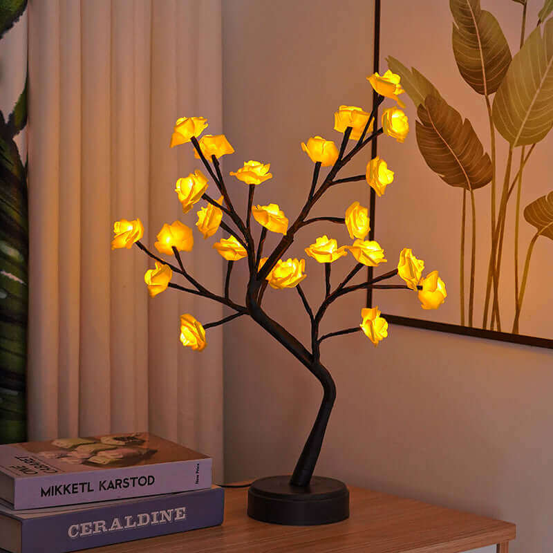 Romantic Rose Table Lamp USB Night Light