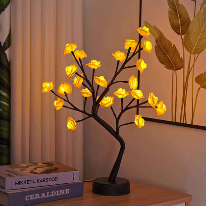 Romantic Rose Table Lamp USB Night Light