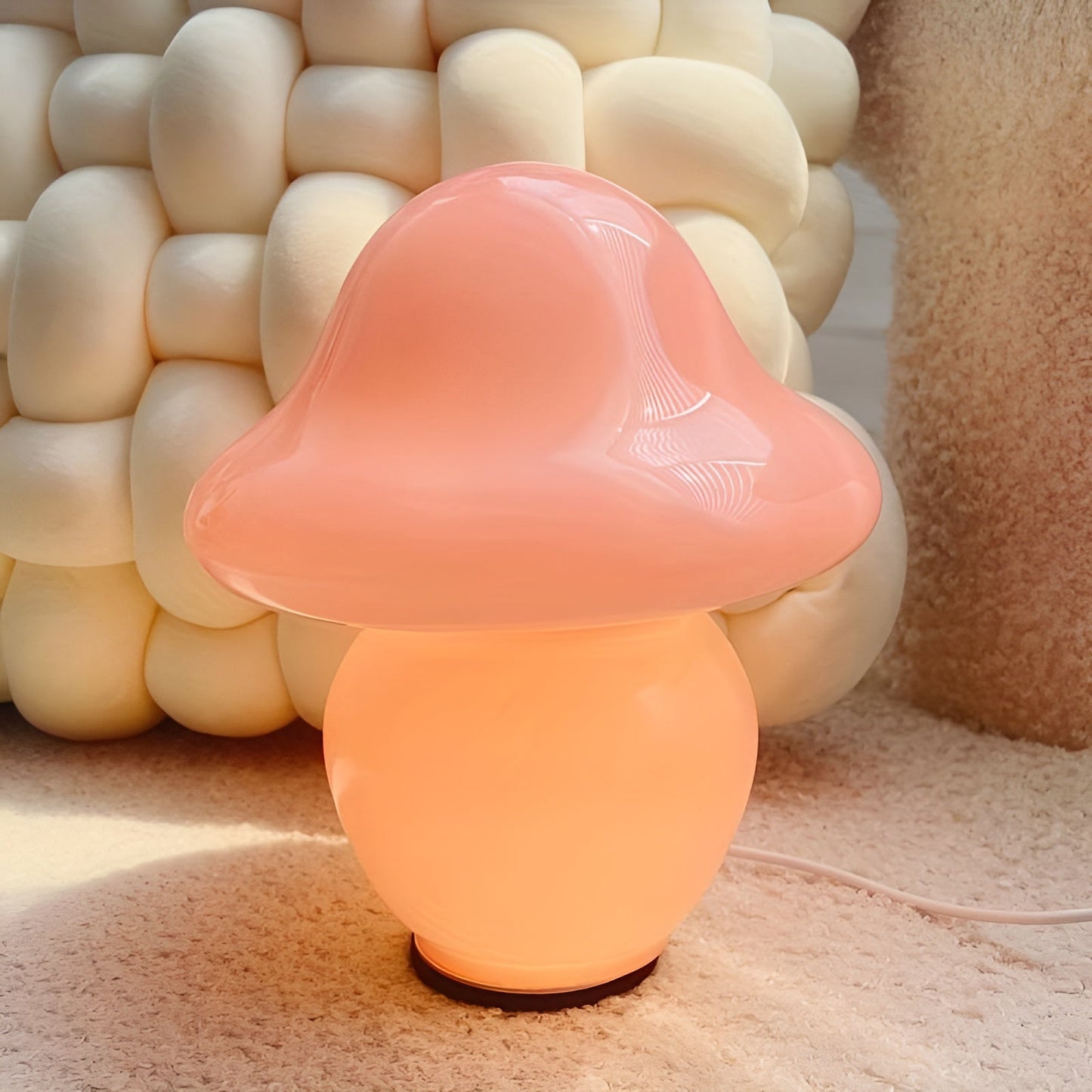 Unique Mushroom Glass Table Lamp - Cofik