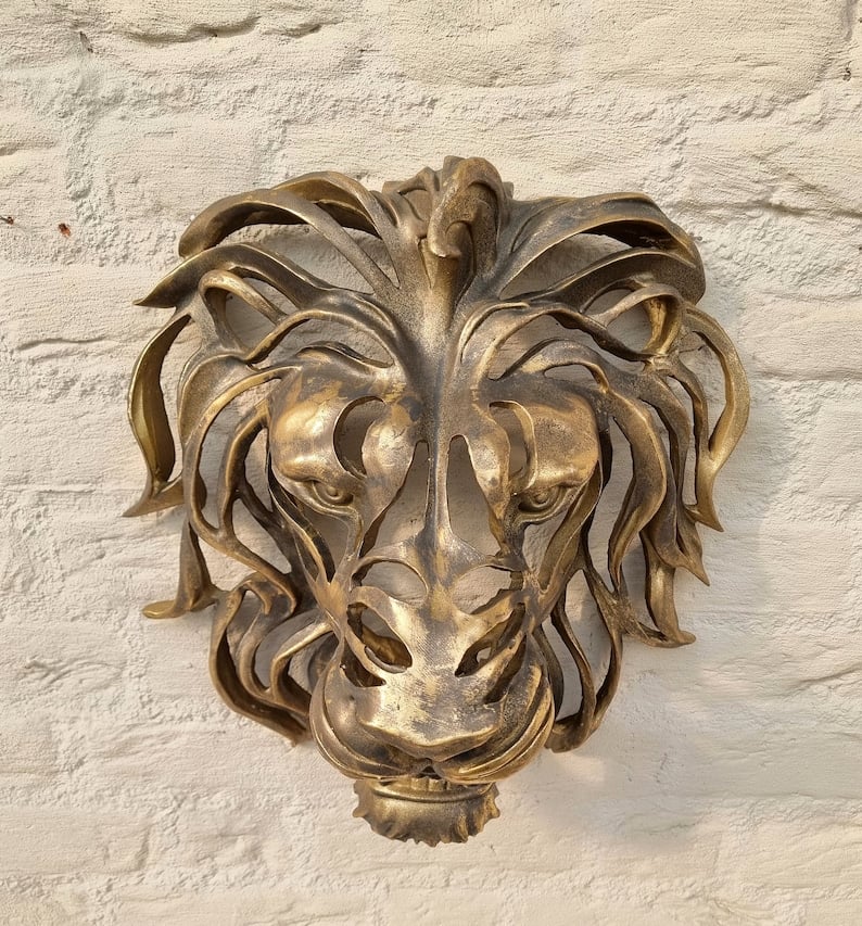 Big Lion Head Wall Art Decoration Sculpture