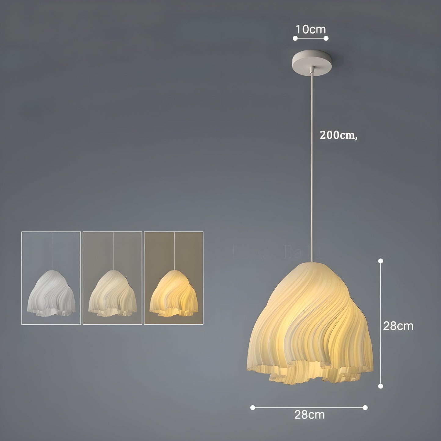 Beautiful 3D Printed Floral Pendant Lamp